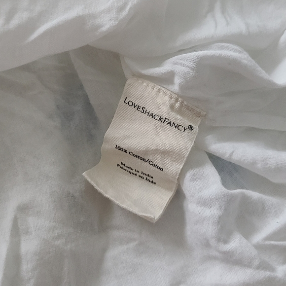 LOVE SHACK FANCY White Blue Leighton Dress - Picture 6 of 6